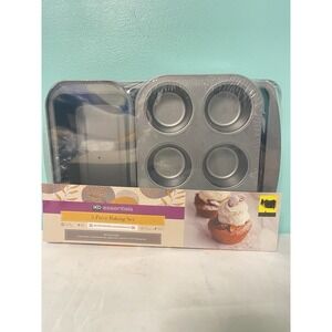 IKO 5 Piece Set Cookie Sheet, 9 X 13 Baking Pan, Muffin, Square, and‎ Loaf Pan